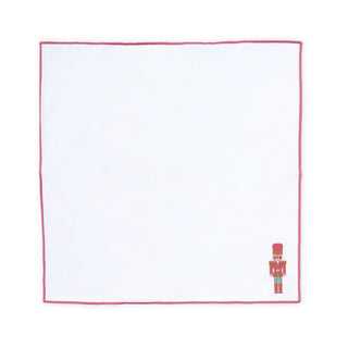Nutcracker Set of 4 Embroidered Napkins with Merrow-Stitched Trim