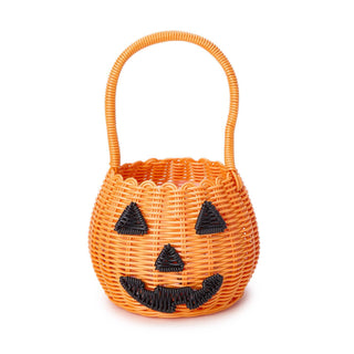Faux Wicker Jack-O’-Lantern Basket