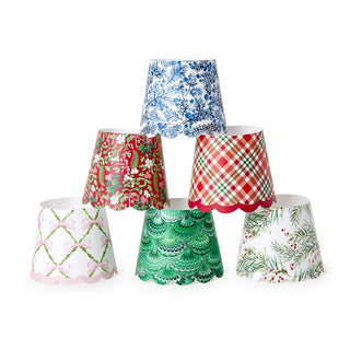 Christmas Set of 2 Paper Shade Covers