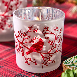 Red Cardinal Metallic Tealight Candleholders