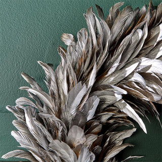 Shimmering Plumage Feather Holiday Wreath Assorted Colors