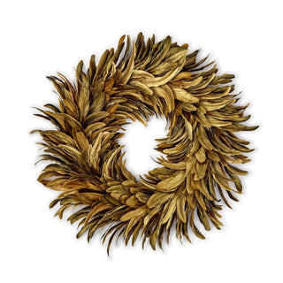 Shimmering Plumage Feather Holiday Wreath Assorted Colors