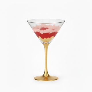 Abstract Metallic Valentines Day Martini Glass 