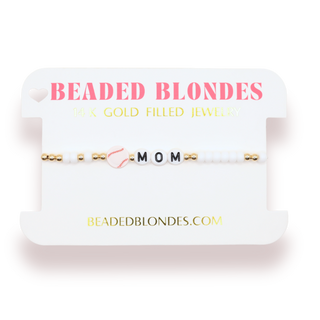 Baseball Mom Bracelet: Standard 6.75 / Gold