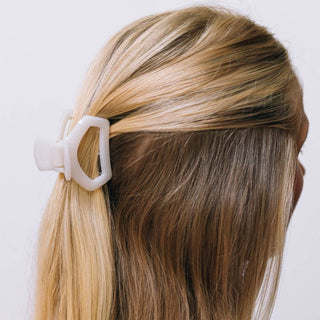Open Coconut White Petite Hair Clip