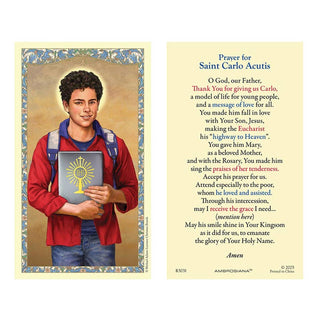 Saint Carlo Acutis Holy Card