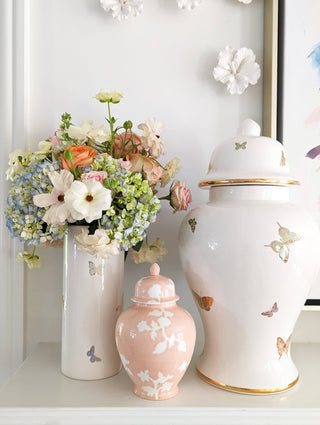 Gilded Butterflies Ginger Jars: Medium