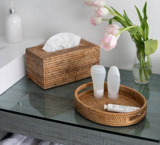 Rattan Rectangular Tissue Box Cover