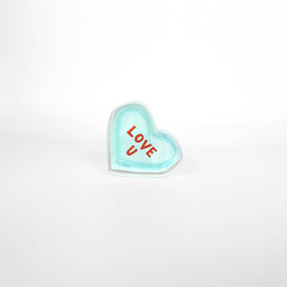 Love You Blue Acrylic "Candy Heart"