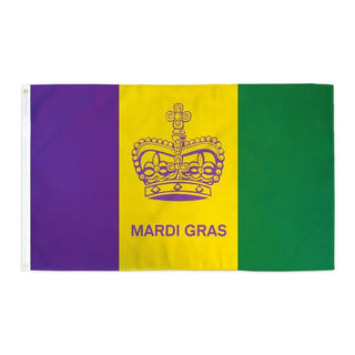 Mardi Gras Crown Flag