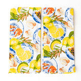2pc Kitchen Towel Set- Lemon Santorini
