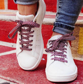 NAVY SHOELACES - RED
