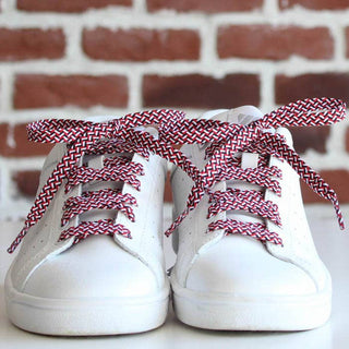 NAVY SHOELACES - RED