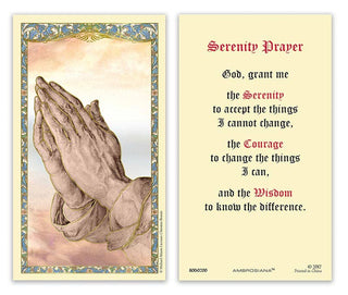 Serenity Prayer Card