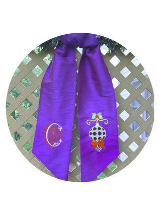 Purple Jewel Tone Faux Silk Dupioni Sash