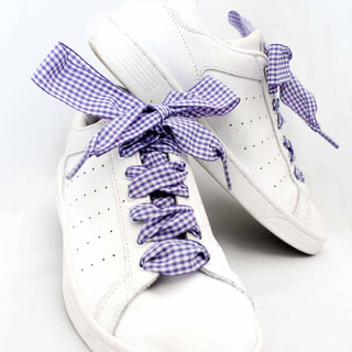Vichy pattern laces - Purple
