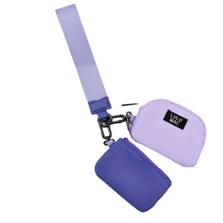 LULU MAC Purple/Lavender Double Pouch Wristlets