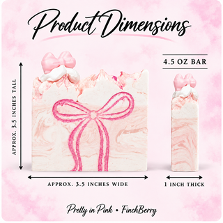 Pretty in Pink Vegan Boxed Soap with Pink Coquette Bow