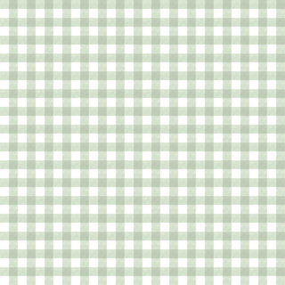 Anthia Gingham Sage Quilted Makeup Bag