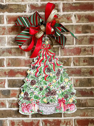 Traditional Pinecone Tree PVC Door Hanger