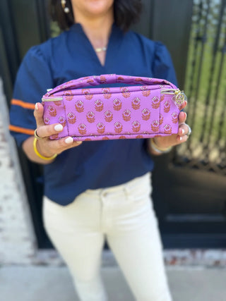 Kiss and Makeup Mini Bag in Pink Floral and Venice Vines