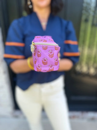 Kiss and Makeup Mini Bag in Pink Floral and Venice Vines