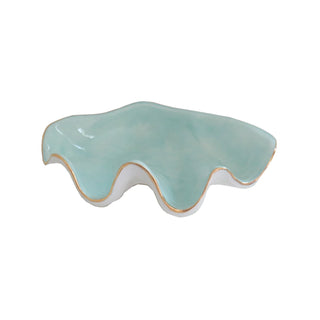 Clam Shell Bowl with 22k Gold Accent
