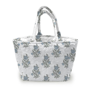 Claire Blue Quilted Handbag