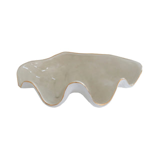 Clam Shell Bowl with 22k Gold Accent