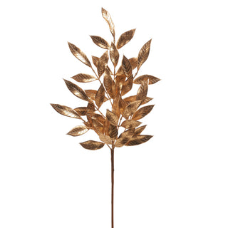25" Gold Laurel Leaf Spray