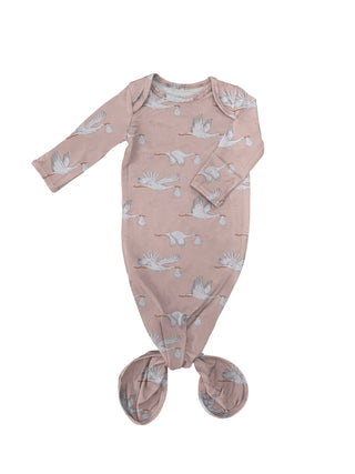 Girl Stork Knotted Infant Gown