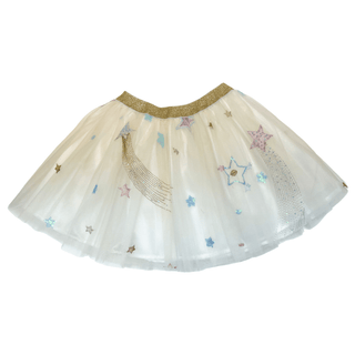 Gold Tutu with Multicolor Stars
