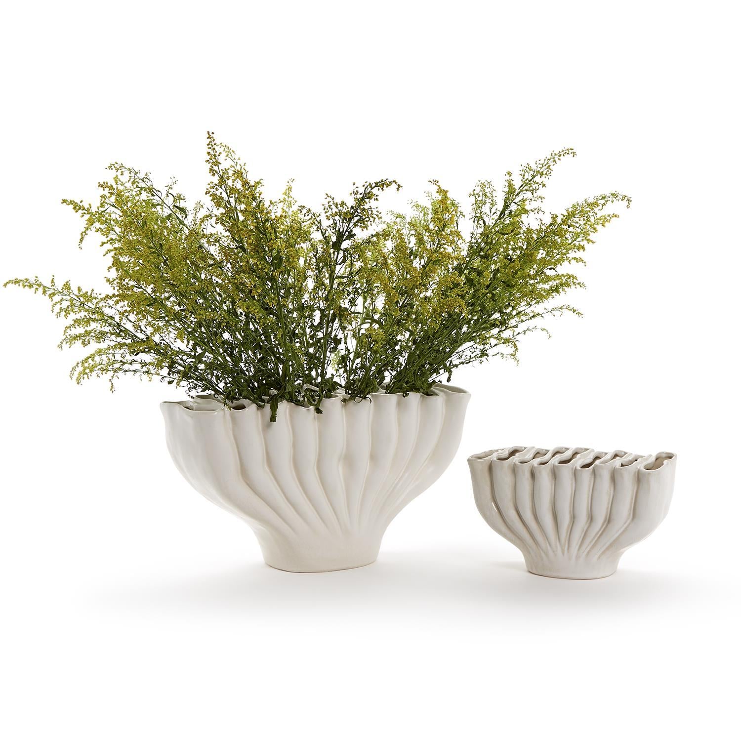 White Ceramic Vase - Thumbnail 3