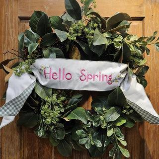 Canvas "Hello Spring" Banner