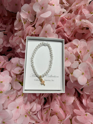 Pearl Bracelet With Ballerina Charm