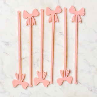 Bows, bows, bows! Cocktail Stirrer, Set of 6