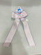 White with Light Blue Stitching