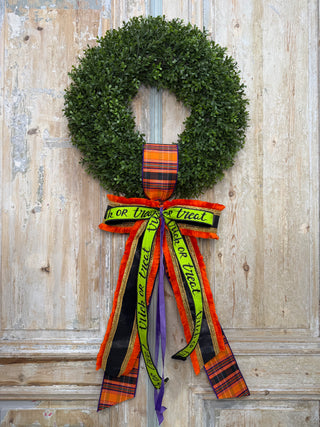 Fall Bow Sash: Halloween Plaid