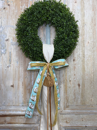 Fall Bow Sash: White Pumpkins