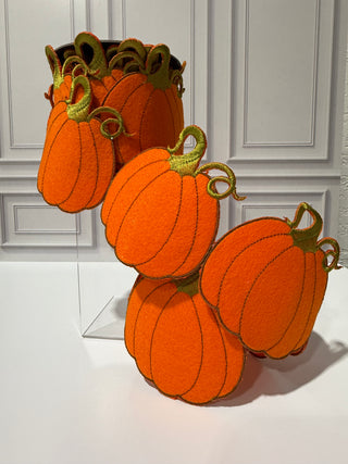 4” x 5 yds pumpkin garland ribbon
