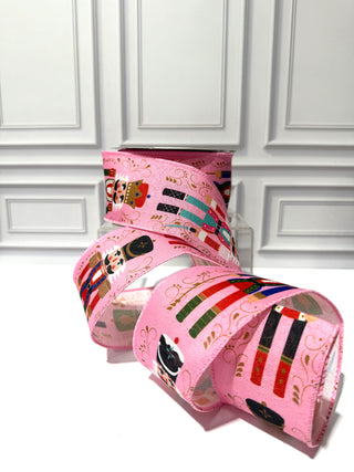 Nutcracker Scroll Wired Edge Ribbon