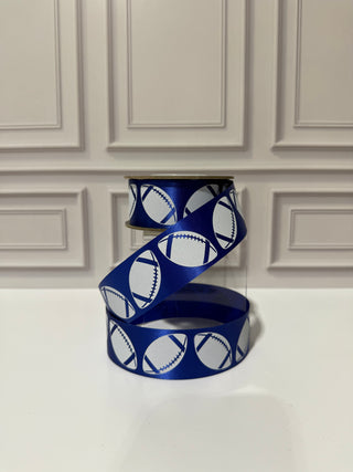 Homecoming Matte Footballs Cooler Ribbon
