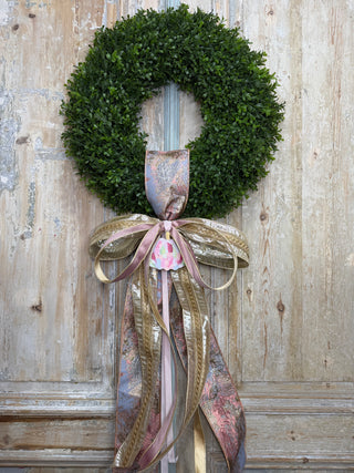 Fall Bow Sash: Metallic Blush Bow