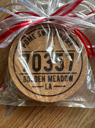 Zip Code and City Cork Coasters