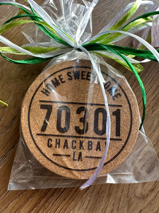Zip Code and City Cork Coasters