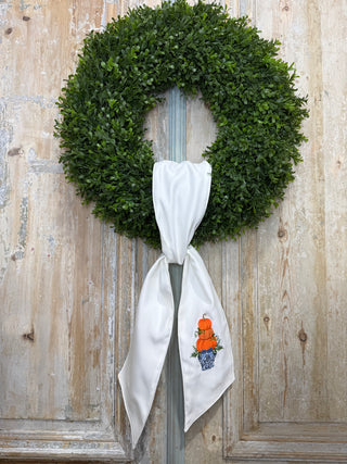 Pumpkins & Chinoiserie Wreath Sash