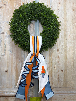 Pumpkins & Chinoiserie Wreath Sash