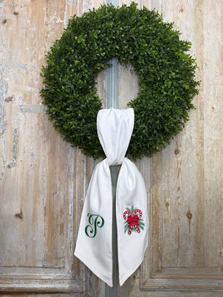 Candy Cane Wreath Sash
