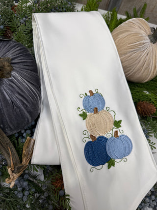 Blue Pumpkin Wreath Sash