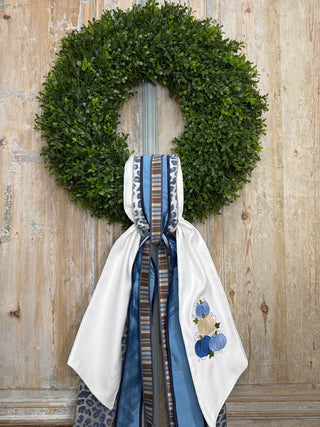 Blue Pumpkin Wreath Sash